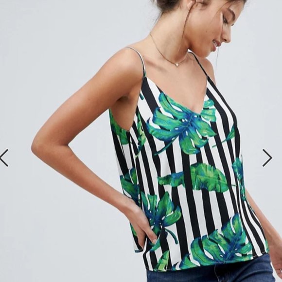 ASOS Tops - ASOS Printed Cami in Tropical Stripe | NWOT